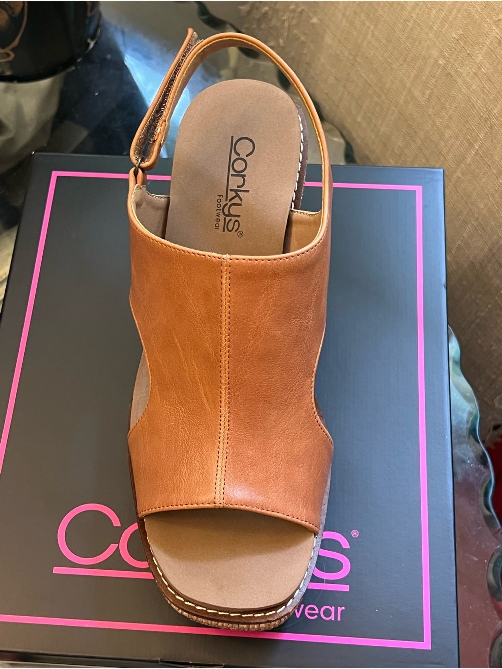 Corkys Freddie wedge sandal sz 9 - Picture 4 of 5